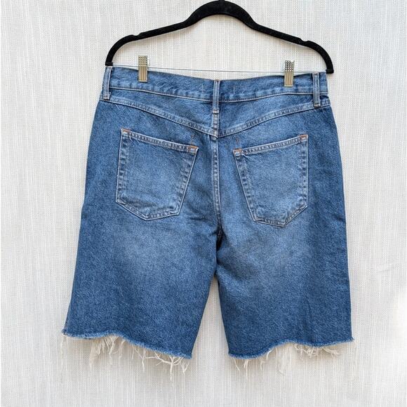 We the Free Free People Distressed Denim High Rise Bermuda Shorts, size 29 - Picture 2 of 10